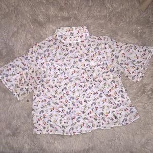 Bleuh Ciel  floral blouse